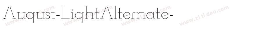 August-LightAlternate字体转换 August-LightAlternate字体转换