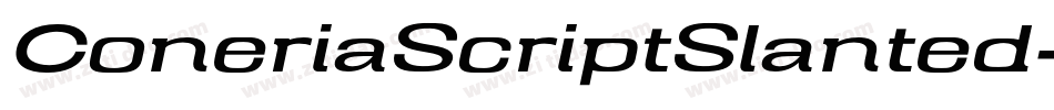 ConeriaScriptSlanted字体转换