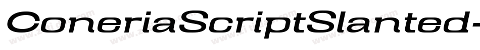 ConeriaScriptSlanted字体转换