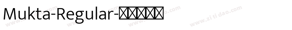 Mukta-Regular字体转换