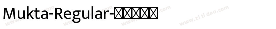 Mukta-Regular字体转换