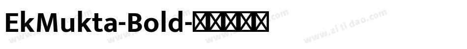 EkMukta-Bold字体转换