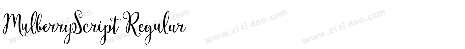 MulberryScript-Regular字体转换