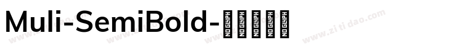 Muli-SemiBold字体转换