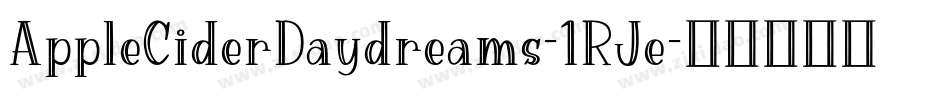 AppleCiderDaydreams-1RJe字体转换