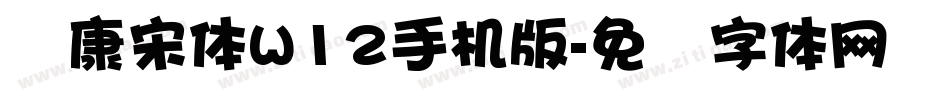 华康宋体W12手机版字体转换