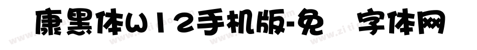 华康黑体W12手机版字体转换