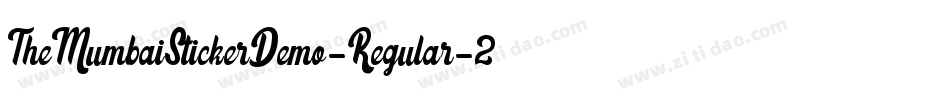 TheMumbaiStickerDemo-Regular-2字体转换