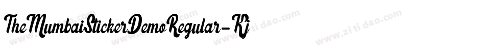 TheMumbaiStickerDemoRegular-Kj6o字体转换
