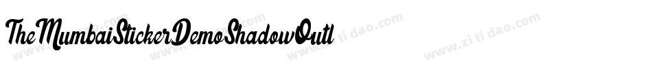 TheMumbaiStickerDemoShadowOutline-2w28字体转换