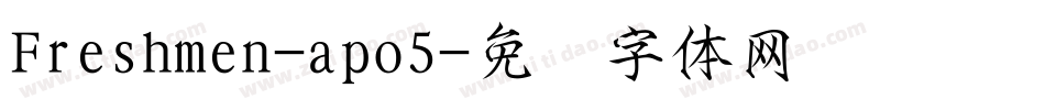 Freshmen-apo5字体转换