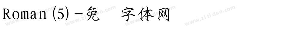 Roman(5)字体转换