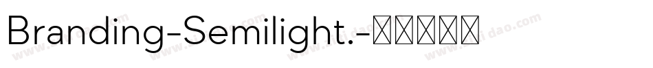 Branding-Semilight.字体转换