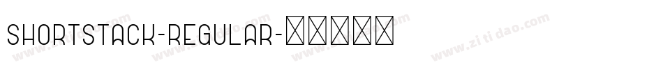 ShortStack-Regular字体转换