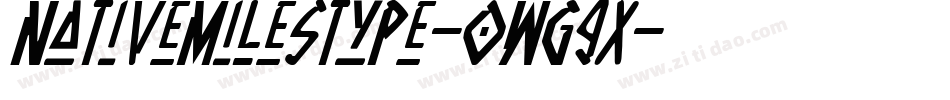 Nativemilestype-0Wg9X字体转换