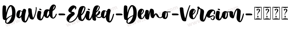 David-Elika-Demo-Version字体转换