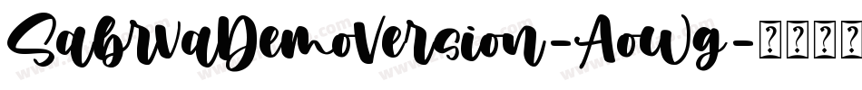 SabrvaDemoVersion-AoWg字体转换