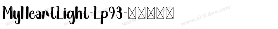 MyHeartLight-Lp93字体转换