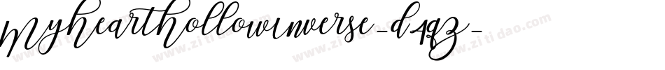 MyHeartHollowInverse-d4qZ字体转换
