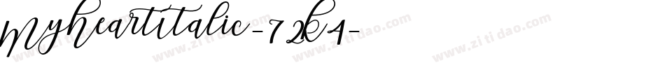MyHeartItalic-72K4字体转换