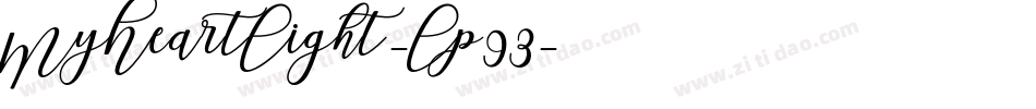 MyHeartLight-Lp93字体转换