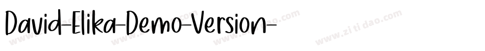 David-Elika-Demo-Version字体转换