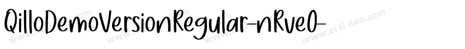 QilloDemoVersionRegular-nRve0字体转换