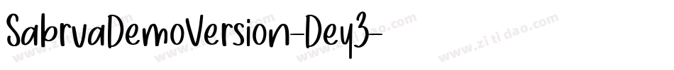 SabrvaDemoVersion-Dey3字体转换