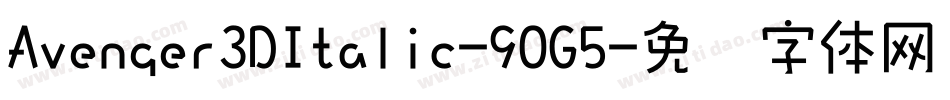 Avenger3DItalic-9OG5字体转换