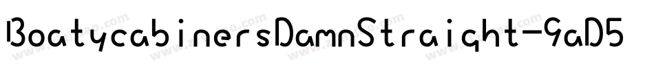 BoatycabinersDamnStraight-9aD5字体转换