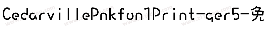 CedarvillePnkfun1Print-ger5字体转换