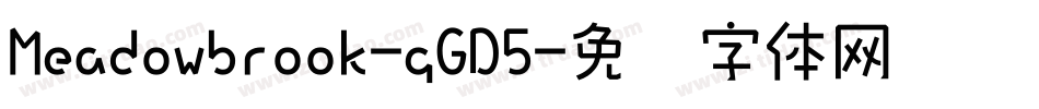 Meadowbrook-gGD5字体转换