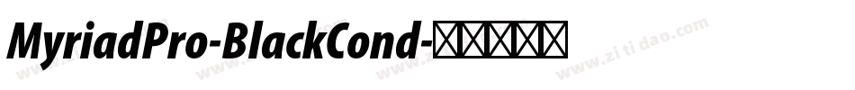 MyriadPro-BlackCond字体转换