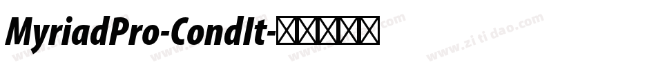 MyriadPro-CondIt字体转换