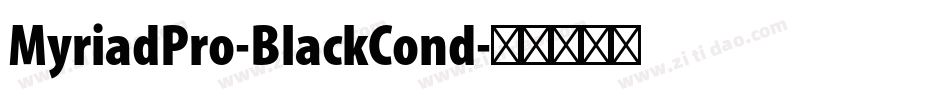 MyriadPro-BlackCond字体转换