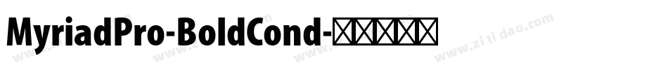 MyriadPro-BoldCond字体转换