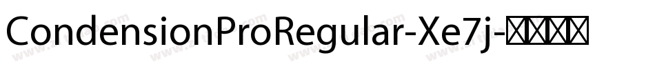 CondensionProRegular-Xe7j字体转换