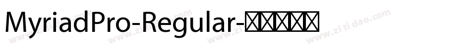 MyriadPro-Regular字体转换