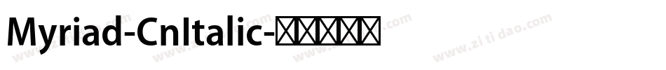 Myriad-CnItalic字体转换