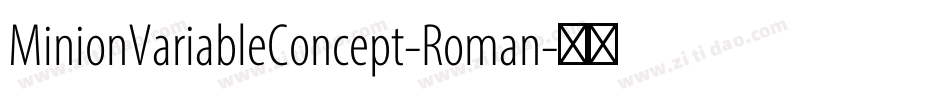 MinionVariableConcept-Roman字体转换