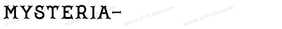 MYSTERIA字体转换