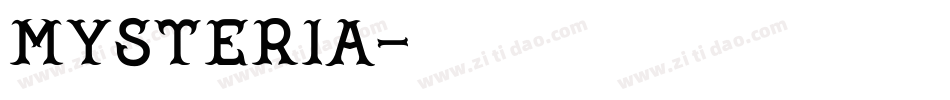 MYSTERIA字体转换