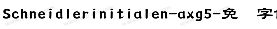 Schneidlerinitialen-axg5字体转换