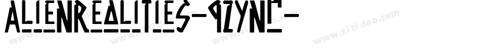 AlienRealities-qZYnr字体转换
