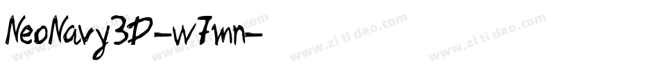 NeoNavy3D-w7mn字体转换