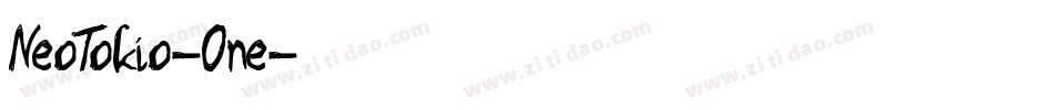 NeoTokio-One字体转换