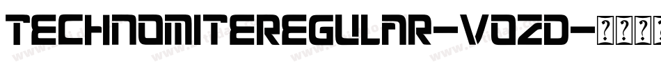 TechnomiteRegular-vOzD字体转换