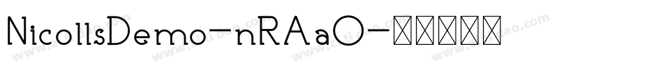 NicollsDemo-nRAaO字体转换