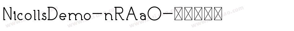 NicollsDemo-nRAaO字体转换