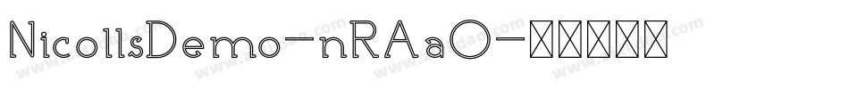 NicollsDemo-nRAaO字体转换